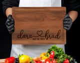 Personalized Engraved Cutting Board for Couples, Custom Couples Gift Ideas for Christmas Wedding Anniversary Engagement Housewarming, Anniversary Gifts for Men Women Parents, Wedding Gifts for Couples