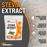 BulkSupplements.com Stevia Extract Powder - Sugar Substitutes - Pure Stevia Powder - Sugar Alternative - Zero Calorie Sweetener - Keto Sweetener - Sugar Substitute for Baking (250 Grams - 8.8 oz)