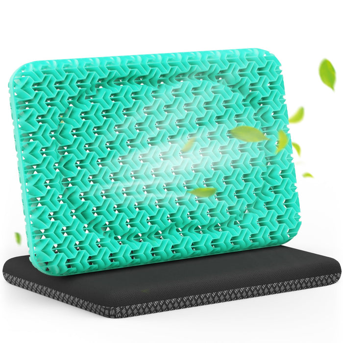 MZYENU Gel Seat Cushion, Cool Chair Cushion for Office Chairs, Driving Car Cushion Breathable, Wheelchair Cushions for Pressure Relief, Back Pain for Seat Cushions, Chair Pad with No-Slip Cover