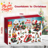 QIFUN Christmas Building Toy Set - Advent Calendar 2024 Countdown to Christmas Playset 24 Collectible 6 In 1 Building Blocks for kids Adults Stocking Stuffers (1075 PCS)