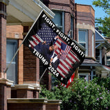 Fight Fight Fight Trump Flag Trump 2024 Fight Flag 3X5 Feet Indoor and Outdoor Flag with Brass Grommets Pennsylvania Rally Shooting Ears Survivors Trump Flag