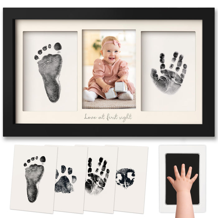 Inkless Hand and Footprint Kit, Boy Girl Newborn Keepsake (Onyx Black)
