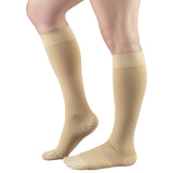 Truform 30-40 mmHg Compression Stockings for Men and Women, Knee High Length, Closed Toe, Beige, Medium