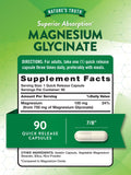 Magnesium Glycinate | 750mg | 90 Quick Release Capsules | High Absorption Chelated Formula | Non-GMO & Gluten Free Supplement | by Nature's Truth