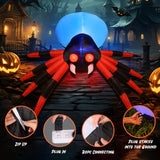 8FT Halloween Inflatables Outdoor Decorations Giant Spider Decorations with LED Lights and Air Pump Blow up Inflatable Halloween Decorations Clearance Halloween Decor Outside Yard Garden Lawn House