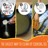 FryAway Super Fry Cooking Oil Solidifier, As Seen on Shark Tank, Solidifies up to 1.5 Gallons of Oil- Plant-Based Cooking Oil Solidifier Powder that Turns Used Oil to Hard Oil, Fry Oil Away for Mess-Free Cleanup and Disposal - Easy to Use, Made in the USA