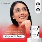 Kojie San Skin Brightening Soap - Original Kojic Acid Soap that Reduces Dark Spots, Hyperpigmentation, & Scars with Coconut & Tea Tree Oil- 135g x 2 Bars