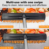 18" Heavy Push Broom for Outdoor Floor Cleaning Heavy Duty Outdoor Broom with 54" Long Handle,Outdoor Broom for Deck,Driveway,Garage,Yard,Deck,Patio,Warehouse,Concrete