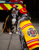 Pet Krewe X-Large Dog Firefighter Costume -Funny Halloween Pet Fireman Outfit Costumes for Fits Small, Medium, Large & Extra Large Pets - Perfect for Halloween, Christmas Holiday, Parties, Photoshoots