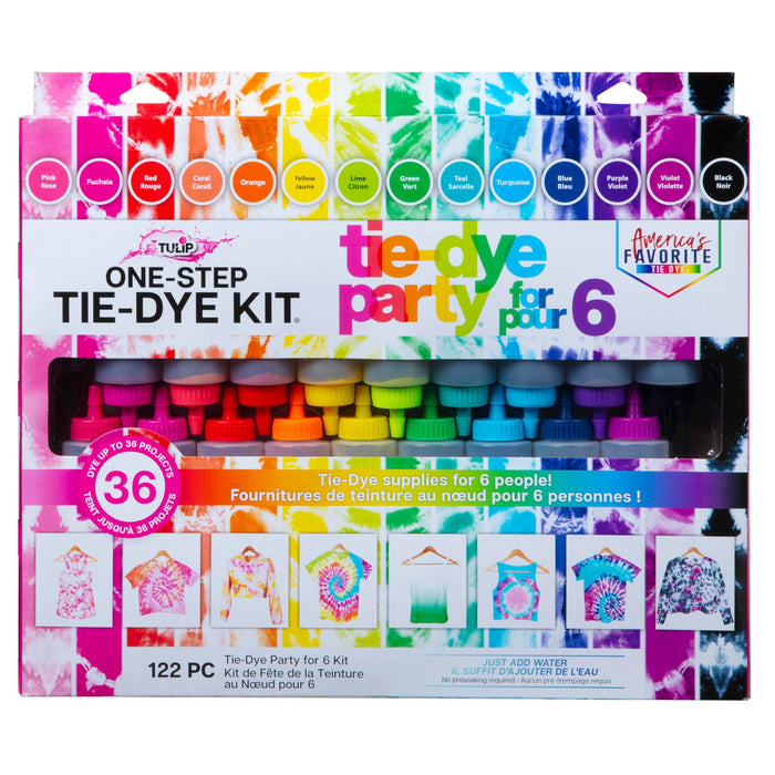 Tulip One Step Tie Dye Kit: Tie Dye Party Supplies, 18 bottles