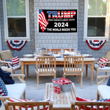 President Trump Flag 3x5 FT Trump 2024 Flag Make America Great Again Banner Indoor Outdoor 1 Ply With Vivid Patriotic Colors Design UV & Fade Resistant 2 Brass Grommets