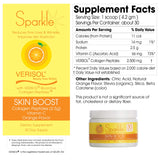 Sparkle Skin Boost (Orange) [30-Serves] (3-Pack) Verisol Collagen Peptides Protein Powder Vitamin C Supplement, 3X 4.4oz