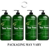 New York Biology Tea Tree Shampoo and Conditioner Set - Deep Cleanser - Relief for Dandruff and Dry Itchy Scalp - Therapeutic Grade - Helps Promote Hair Growth - 16.9 Fl Oz