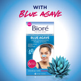 Bior Blue Agave Pore Strips, Nose Strips for Combination Skin, with Instant Blackhead Removal and Pore Unclogging, 6 Count, features C-Bond Technology, Oil-Free, Non-Comedogenic Use