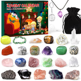 Crystal Advent Calendar 2023 for Kids - 24 Days Christmas Countdown Calendar Rocks, Gemstones & Crystals Collection,Natural Scientific Educational & Geology Enthusiasts Gift for Boys Girls