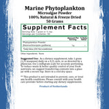 Holistic Bin Marine Phytoplankton Powder Naturally Grown in Nordic Seawater | Vegan Omega 3 Supplement | Rich in Amino Acids, Chlorophyll, Vitamins, & Trace Minerals (50g)