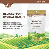 NaturVet All-in-One Dog Supplement - for Joint Support, Digestion, Skin, Coat Care – Dog Multivitamins with Minerals, Omega-3, 6, 9 – Wheat-Free Vitamins for Dogs – 13-Ounce Powder