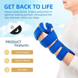 Resting Hand Splint, Stroke Hand Therapy Equipment, Hand Brace with Finger Support for Stroke Recovery Patients, Carpal Tunnel Syndrome, Arthritis, Tendinitis, Metacarpal Breaks (Large Right)