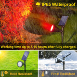 ROSHWEY Solar Outdoor Lights Waterproof, 9 Lighting Modes Halloween Christmas Solar Garden Lights Colored Landscape Spotlights Spot Lights Outdoor Lighting for Backyard House Yard Pool Patio- 4 Pack