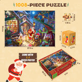 Advent Calendar 2024, Christmas Puzzle for Kids and Adults, 24 Days Countdown Calendars for Boys Girls, 1008 Pieces Christmas Puzzle in 24 Boxes, Christmas Department(27.56 x 19.68 Inch)