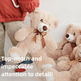 LELELONG 12 Pack Teddy Bears Bulk Teddy Bear Stuffed Animal Baby Shower Bear Plush Gifts for Christmas Valentine's Day Mother's Day for Kids or Adults (12 Light Brown)