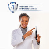 Oral-B iO Series 6 Rechargeable Electric Toothbrush with Visible Pressure Sensor to Protect Gums, 2 Minute Timer, 5 Cleaning Settings, 1 Replacement Toothbrush Head, and Travel Case, Grey Opal