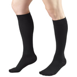 Truform 15-20 mmHg Compression Stockings for Men and Women, Knee High Length, Closed Toe, Black, Medium