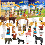 Nativity Advent Calendar 2024 Maylai 24 Days Christmas Countdown Advent Calendar Nativity Scene Set Christmas Advent Calendar for Kids Boys Girls Teens Christian Religious Stocking Stuffers Presents