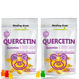 HEALING DROPS Quercetin with Bromelain Gummies - Vitamin C + Zinc + Vitamin D3 - Quercetin 500mg Gummies for Kids and Adults (2 Packs)