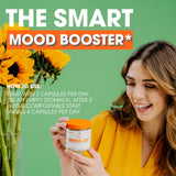 Genius Joy, Nootropic Mood Enhancer Supplement - Support Cognitive Health, Enhance Mood & Neural Function with Brain Boosting L-Theanine, Panax Ginseng & SAM-e - Organic, Non-GMO, & Gluten-Free