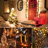 Dailyart Fairy Lights Plug in, 200 Led Fairy Lights with Remote 10Ft Fairy Lights with Timer 8 Modes Fairy Lights for Bedroom Wreath Party Window Wedding Christmas Tree Decoration,Warm White