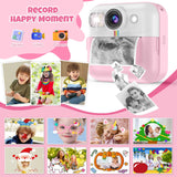 BOFIDAR Kids Camera,Toddler Camera Instant Print Toys,1080P Children Printable Camera,Pink Selfie Camera Christmas Birthday Gifts for Girls Boys Age 3-10 with 3 Roller Photo Paper (Pink)