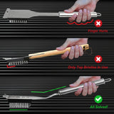 GRILLART Grill Brush and Scraper, Wire BBQ Grill Brush for Outdoor Grill, 16.5” Grill Cleaning Brush BBQ Grill Accessories, Safe Grill Cleaner Brush-Ideal Gift for Men/Dad BBQ Brush for Grill Cleaning