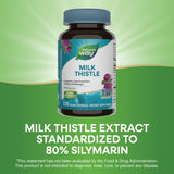 Nature's Way Milk Thistle Premium Blend 80% Silymarin per serving Non-GMO 120 Capsules