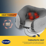 Dr. Scholl's U-Shaped Lightweight Portable Neck Massager, Cordless, Rechargeable with Multi-Speed Levels and Built-in Heat Technology, Helps Release Stress and Muscle Fatigue