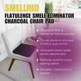 SMELLRID Activated Carbon Flatulence Odor Control 16” x 16” Chair Pads: Stops Embarrassing Odor & Protects Seats at Home Plus Office