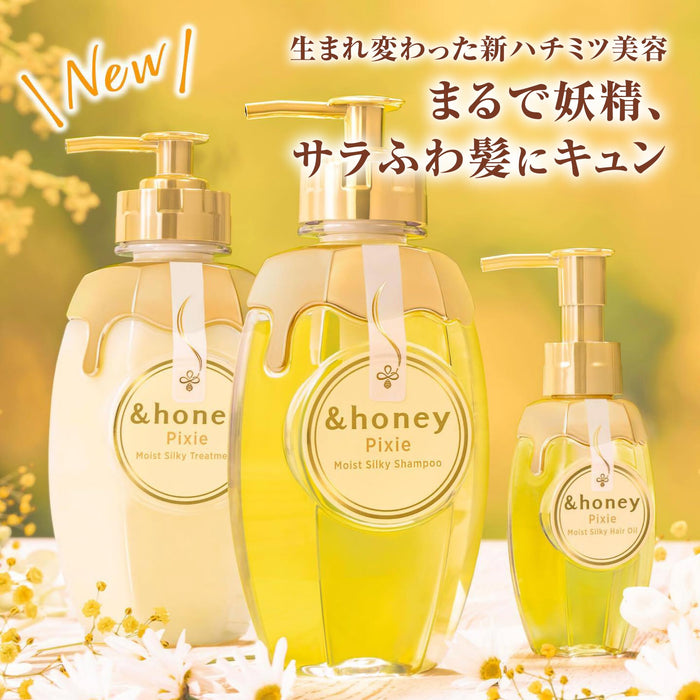 &HONEY Pixie Moist Silky Refill Pair Set [Shampoo Refill 350mL / Treatment Refill 350g]