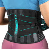 Bracepost Back Braces for Lower Back Pain Relief, Breathable Back Support Belt for Women (Black, X-Large)