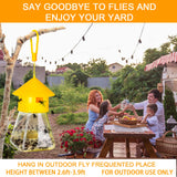 Simashts Reusable Fly Traps Outdoor Hanging with Natural Fly Bait Trap Refill, Reusable Fly Trap Fly Killer Outdoor Fly Catchers