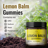 HERBAMAMA Lemon Balm Gummies - Lemon Balm Supplements for Mood and Brain Support - Calming Gummies with Calm and Relaxing Formula - Lemon Balm Herb Melissa Officinalis - 60 Vegan Gummies