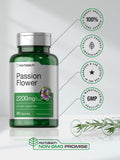 Horbäach Passion Flower Capsules | 2200mg | 90 Count | Non-GMO & Gluten Free Extract Supplement