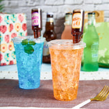 Lilymicky 90 PACK 20 oz Clear Plastic Cups With Strawless Sip Lids, Disposable Through Lids for Ice Coffee, Smoothie, Slurpee, or Any Cold Drinks