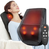 Muzcody Back Massager with Heat, Shiatsu Neck & Back Massager Pillow for Pain Relief, 3D Kneading Massage Cushion for Back, Neck, Shoulder, Leg Relaxation, Ideal Gifts for Mom Dad Women Men.