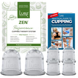 LURE Essentials Zen Cupping Therapy Set Cupping Kit for Massage Therapy - Silicone Cups - Massage Cups Cupping for Cellulite – Lymphatic Drainage Massage - Fascia (6 Cups Clear)
