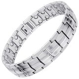 MagnetRX® Ultra Strength Magnetic Bracelet - Effective Stainless Steel Magnetic Bracelets for Men - Adjustable Bracelet Length with Sizing Tool for Perfect Fit (Silver)