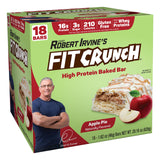 FITCRUNCH Snack Size Protein Bars, Designed by Robert Irvine, World’s Only 6-Layer Baked Bar, 3g of Sugar & Soft Cake Core (18 Bars, Apple Pie)