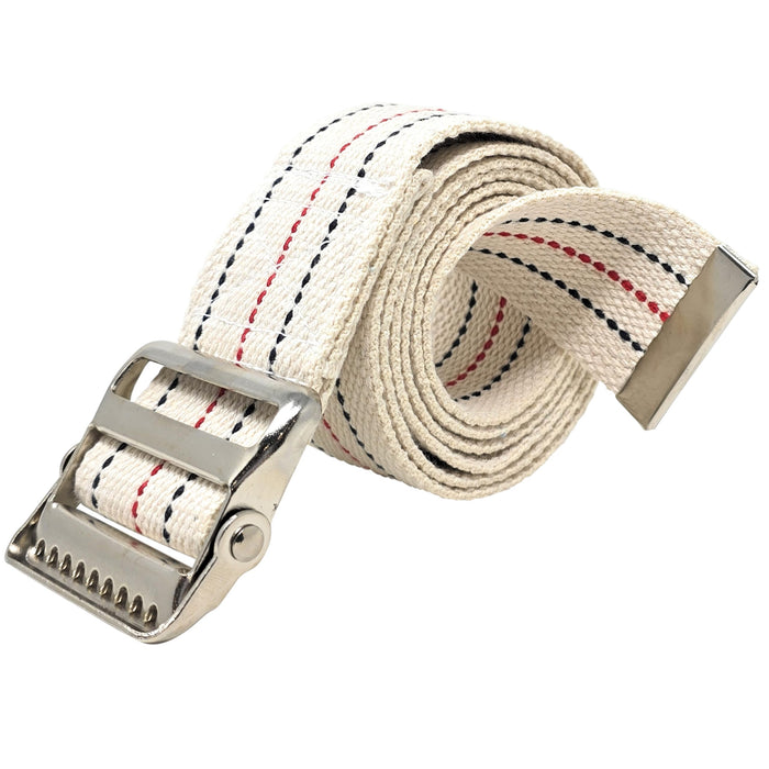 MARS WELLNESS Premium Patient Transfer/Walking Gait Belt with Metal Buckle - Beige 60" L x 2"