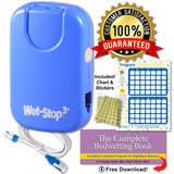 Wet-Stop 3 Blue Bedwetting Enuresis Alarm with Loud Sound and Strong Vibration for Boys or Girls, Proven Solution for Bedwetters