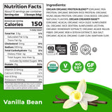 Orgain Organic Vegan Protein Powder, Vanilla Bean - 21g Plant Based Protein, 4g Prebiotic Fiber, No Lactose Ingredients, No Added Sugar, Non-GMO, For Shakes & Smoothies, 1.02 lb (Packaging May Vary)