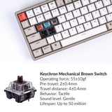 Keychron K2 75% Layout Bluetooth Wireless Mechanical Keyboard with Double-Shot Retro Keycaps/Type-C Wired/Keychron Mechanical Brown Switch/Aluminum Frame 84 Keys Computer Keyboard for Mac Windows